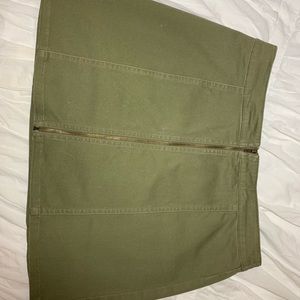 High waisted zip up skirt